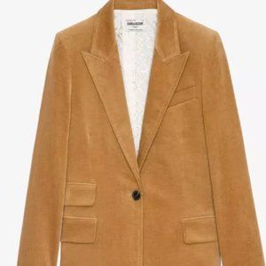 Zadig & Voltaire Venus Velvet Blazer - NWT -- COLOR OCRE - SIZE 34 (XS)